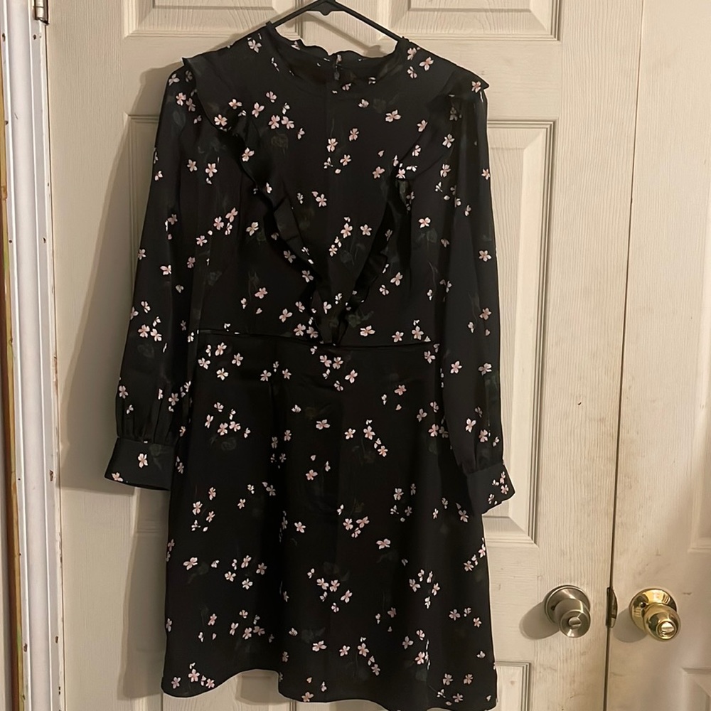 Petite size eight dress long-sleeve color Black